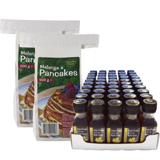 Mignonnettes de sirop d'érable & Préparation pancakes
