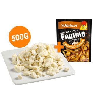 Fromage à poutine 500 g - Coaticook - Québec & poutine 52 g St Hubert