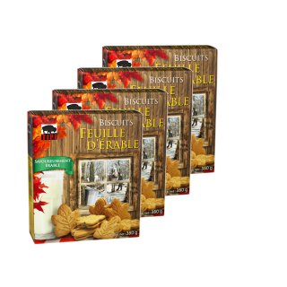 Lot de 4 Biscuits feuille d'érable
