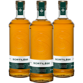 Lot de 3 liqueurs de whisky canadien sirop d'érable Sortilège