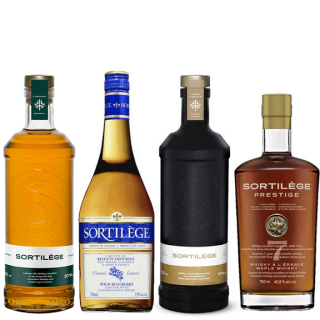 Assortiment de 4 liqueurs de whisky canadien au sirop d'érable